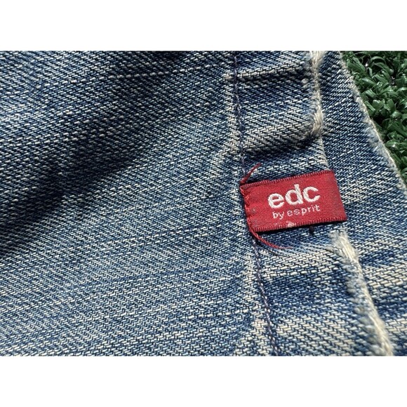 Vintage Y2K EDC by Esprit Denim Distressed Jean Mini Skirt - Size 38 - Picture 3 of 11
